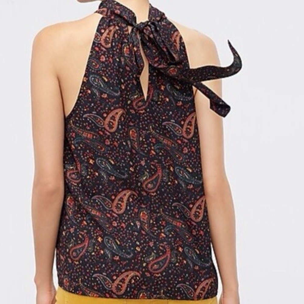 J. Crew Paisley Halter Neck Top - Picture 3 of 7